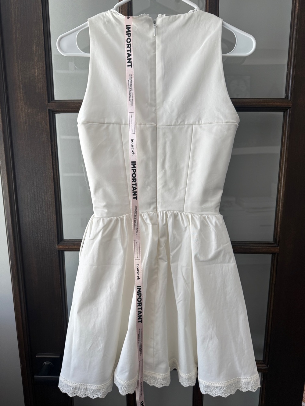 House of CB Rosalina White Lace-Trim Corset Mini Dress - Picture 7 of 12